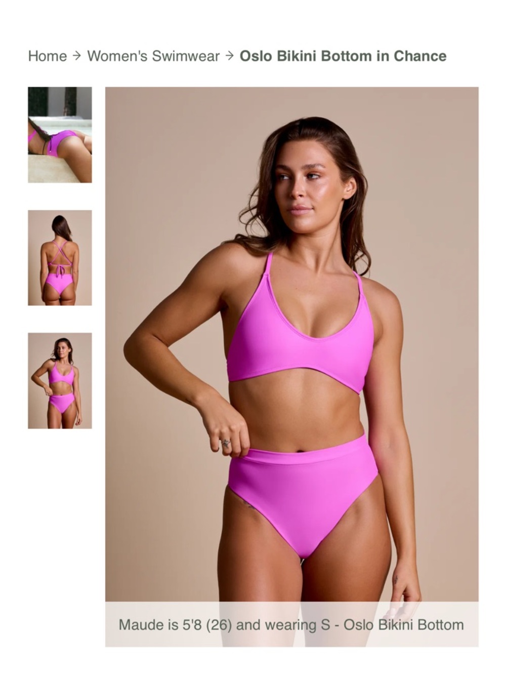 June swimwear - Oslo Bikini Bottom in Chance — Women’s High Waist Swim Bottom